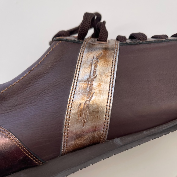 SANTONI CLUB Italian Leather Sneakers Size 35.5 - Picture 3 of 16